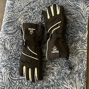 HEAD OUTLAST Black & White Ski/Snow/Winter WATERPROOF Gloves,